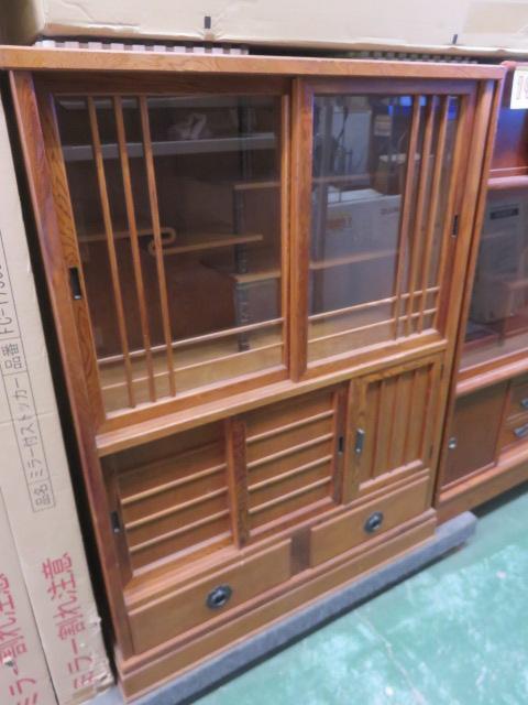 【中古現状品】飾り棚 屋久杉張り アンティーク調家具 昭和 レトロ 〇YR-15723〇拍卖
