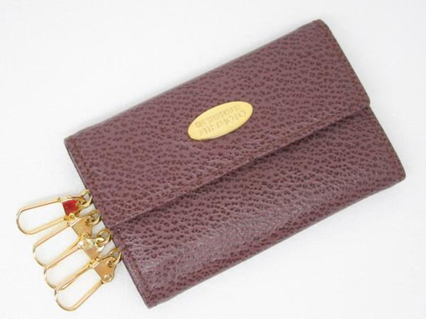 MIKIMOTO ミキモト 4連キーケース パープル×ゴールド レザー 中古 〇YR-00947〇拍卖
