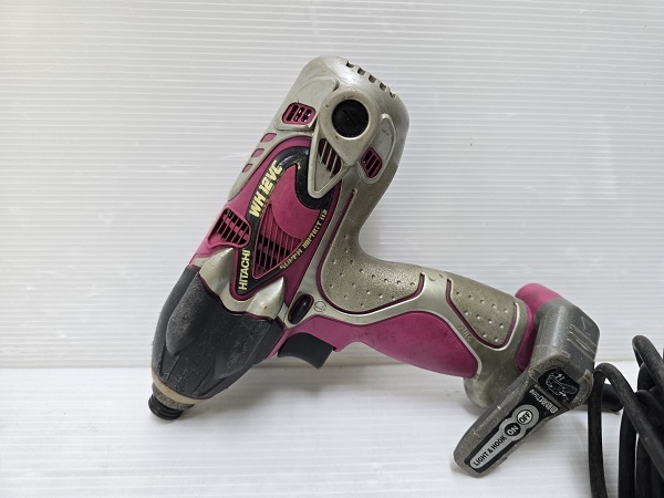 【中古品】 日立工機 HITACHI 12mm 100V インパクトドライバ WH 12VC ACコード式 ピンク×シルバー 動作確認済み ○YR-19188○拍卖