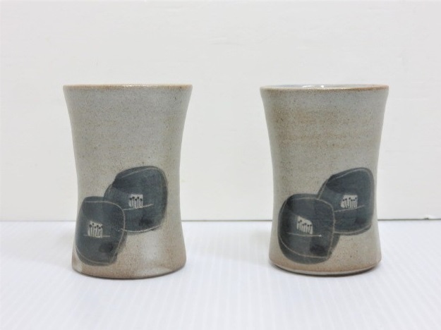 【未使用展示品】 天草 丸尾焼 椿カップ 2個セット ○YR-15895○拍卖