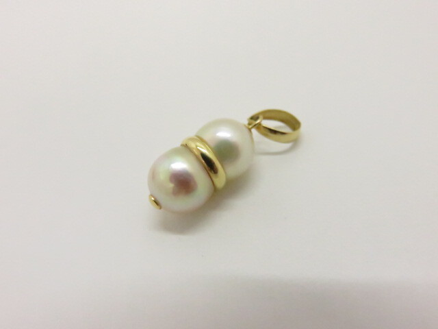 K18 パール トップ 全長約15mm×重量約1.5g 〇YR-07737〇拍卖