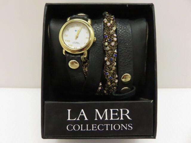 ラ・メール LA MER 時計 クォーツ ブレスレットタイプ 電池切れ 〇YR-06232〇拍卖