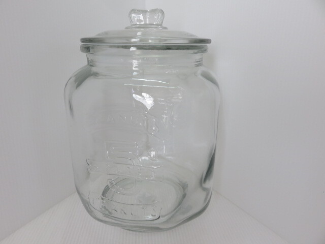 【中古未使用品】 不二貿易 保存容器 ガラスキャニスター クリア ナッツ 〇YR-10146〇拍卖