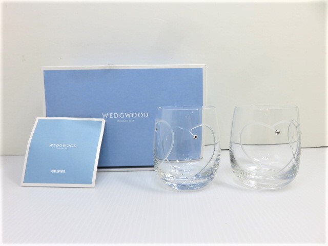 【未使用展示品】 Wedgwood ウェッジウッド プロミシス トゥー ハーツ タンブラー ペア ○YR-15211○拍卖