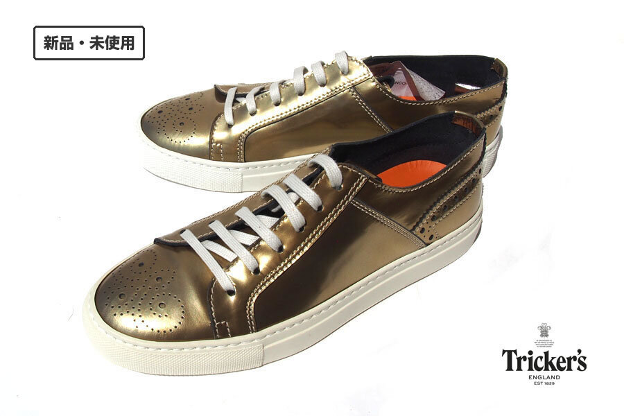 送料無料★新品|未使用|トリッカーズ|Tricker's|メタリックレザースニーカー|レディース|稀少サンプル|37拍卖