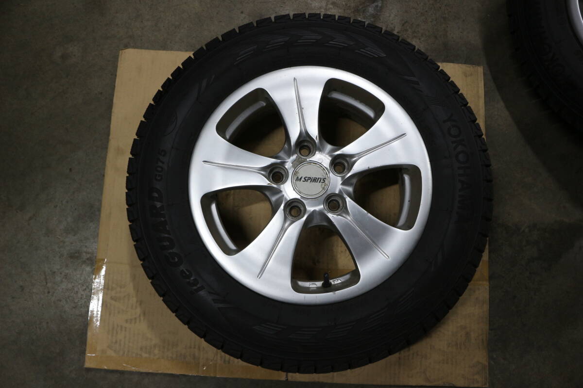 ★215 三菱純正? 15インチアルミ×5.5J+45 114.3×5穴 タイヤ ヨコハマアイスガード G075 175/80R15 90Q バリ山 4本セット拍卖