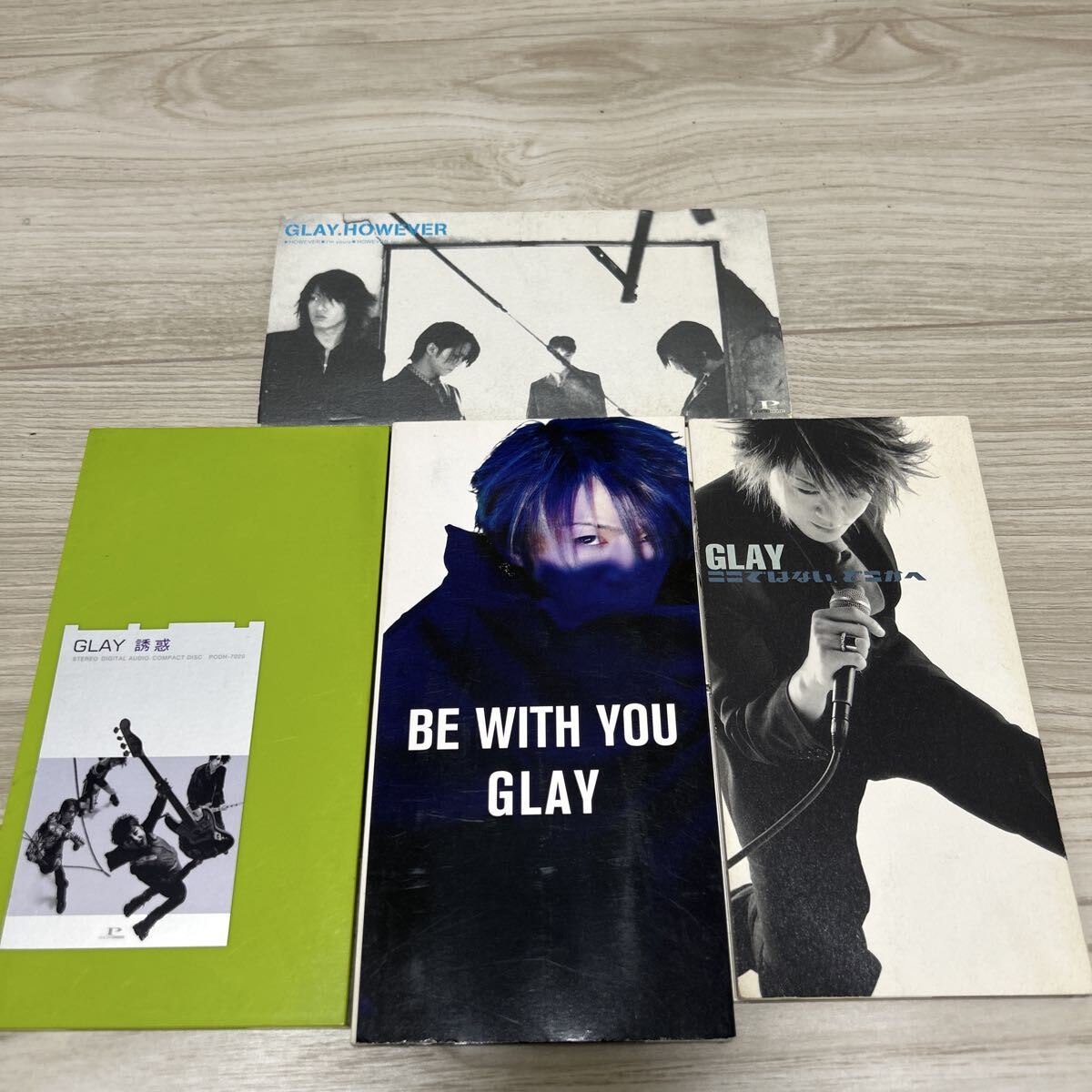 GLAY CD 8cm シングル 4枚セット HOWEVER 誘惑 BE WITH YOU ここではない、どこかへ グレイ ジャンク品拍卖