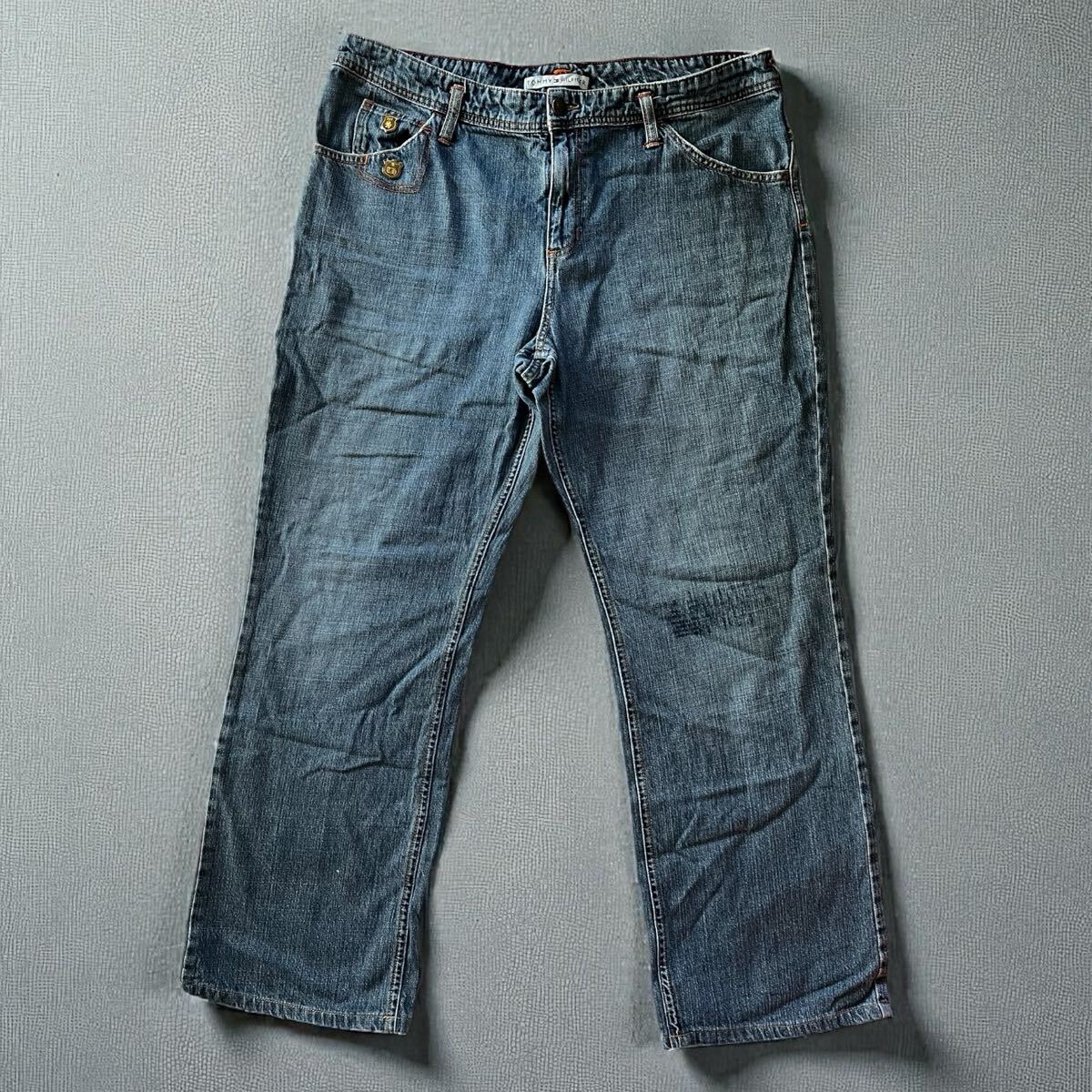 TOMMY HILFIGER トミーヒルフィガー ダメージデニムパンツ ジーンズ ジーンズ 古着 デニムパンツ デニム拍卖
