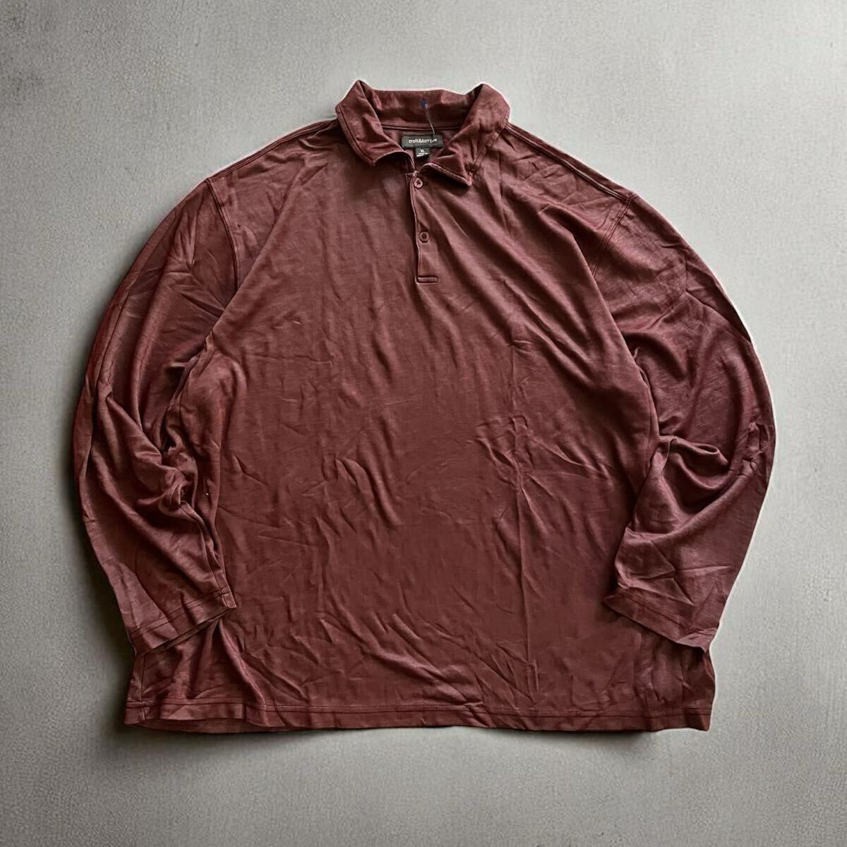 croft&barrow 長袖ポロシャツ XLサイズ ポロシャツ トップス 長袖 古着 シャツ拍卖