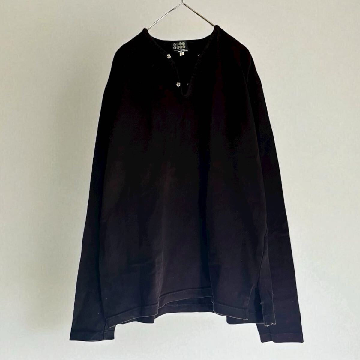 TAKEO KIKUCHI タケオキクチ ワイドプルオーバー サイズ3 カットソー トップス ブラック プルオーバー拍卖