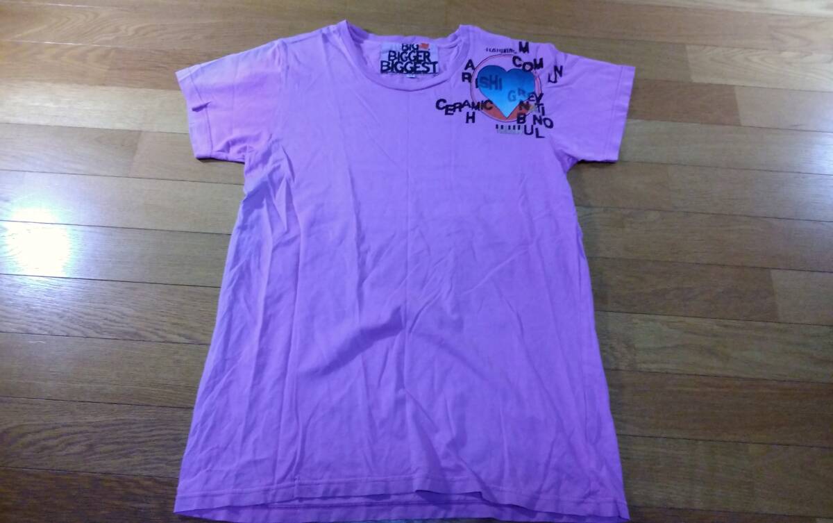BIG BIGGER BIGGEST Tシャツ SIZE:M 紫系 送料215円~拍卖