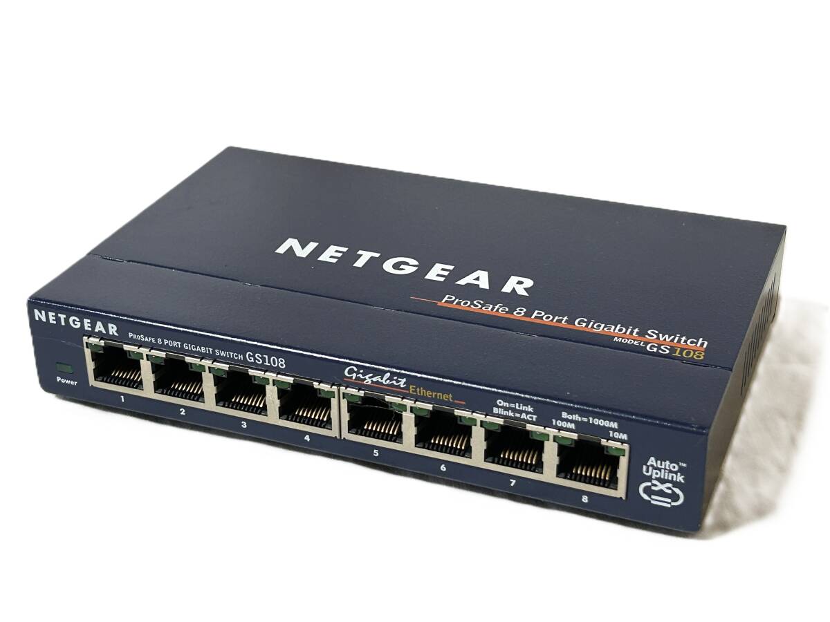 ⑥ NETGEAR GS108 ギガビットスイッチ 8ポート ネットギア 卓上型コンパクト 静音 省エネ 法人向け拍卖