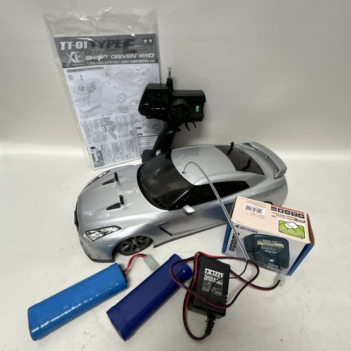 【浜館45-11】 【現状品/ジャンク】 TAMIYA タミヤ ラジコン 1/10RC XB TT-01 TYPE-E CHASSIS SHAFT DRIVEN 4WD拍卖