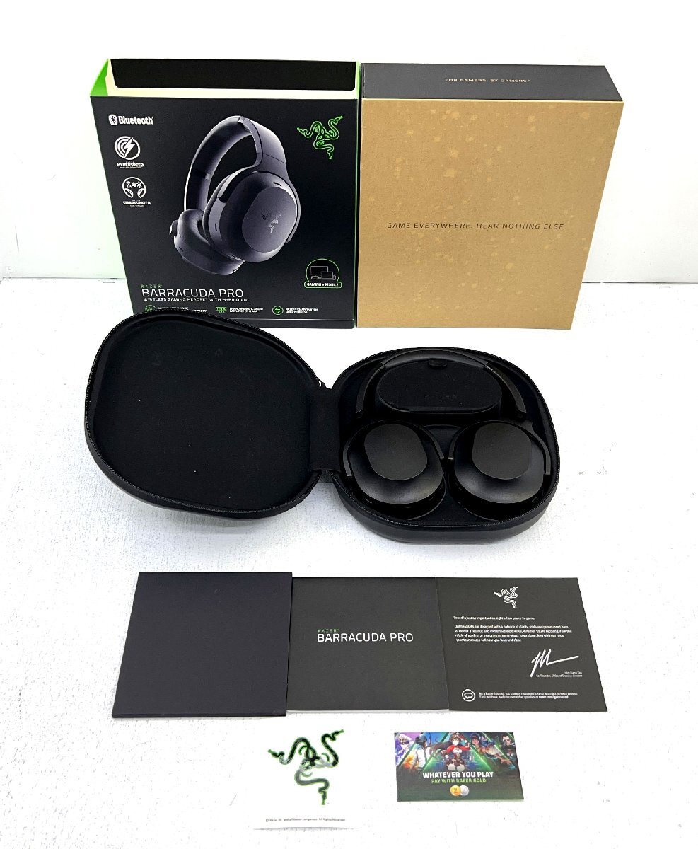 【盛岡65】RAZER ワイヤレスゲーミングヘッドセット Barracuda Pro RZ04-03780100-R3M1 ※同梱不可拍卖