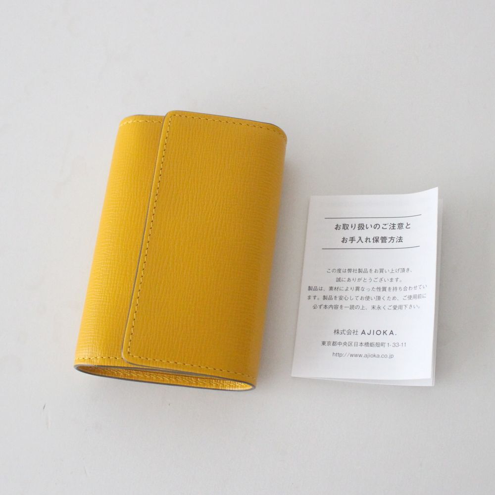 新品GANZOガンゾFicoフィーコ 本革 牛革 レザー キーケース マスタード イエロー 小銭れ付き コインケース拍卖