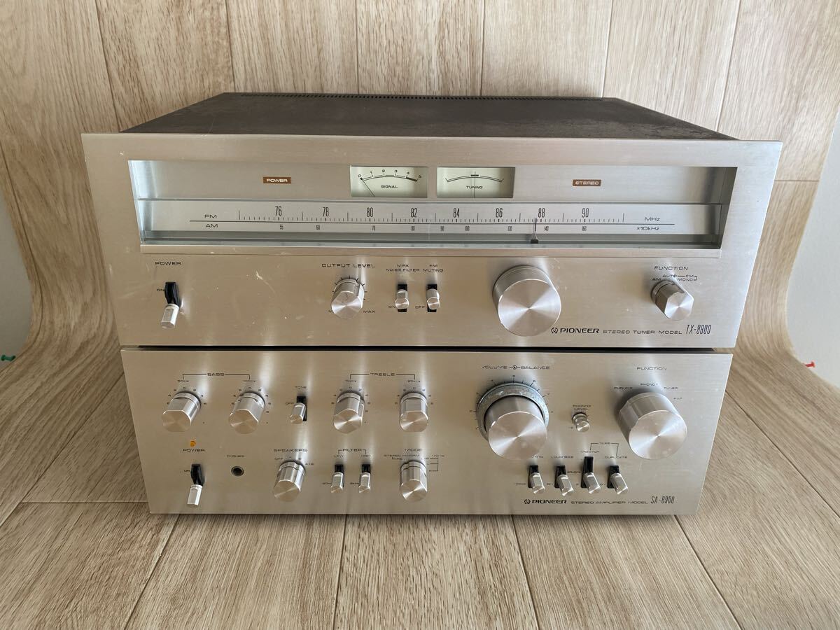 中古 PIONEER パイオニア SA-8900 、TX-8800 チューナー アンプ 2点セット本体のみ/通電確認済み/動作未確認/現状渡し/ジャンク拍卖