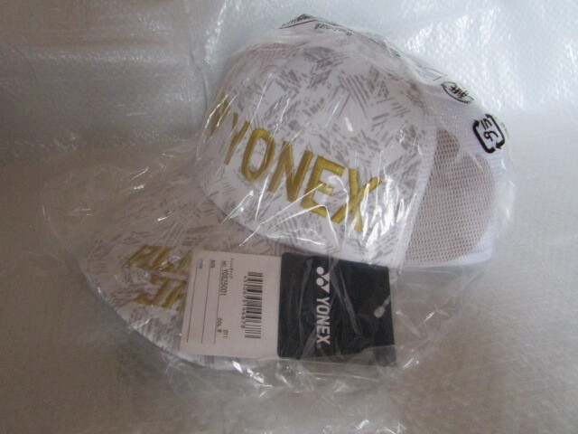 未使用 タグ付き 袋入り 未開封 yonex ALL JAPAN メッシュ キャップ 一般 大人サイズ 帽子 ロゴ刺繍 サイズ調節付き オール ジャパン 拍卖