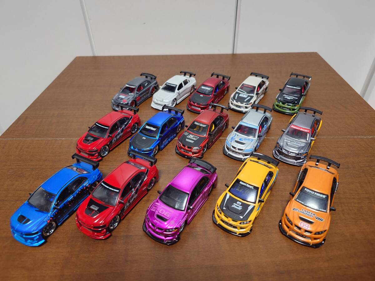 1/64 三菱 ランサーエボリューション 15台 (Ⅷ:14台 Ⅵ:1台)拍卖