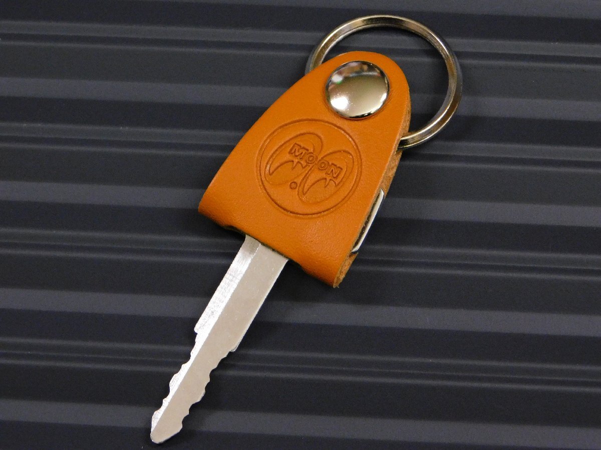 ◆送料\140◆【MOONEYES・ムーンアイズ】※《レザーキーキャップ / ブラウン》 MGC199BR キーホルダー キーリング 革拍卖