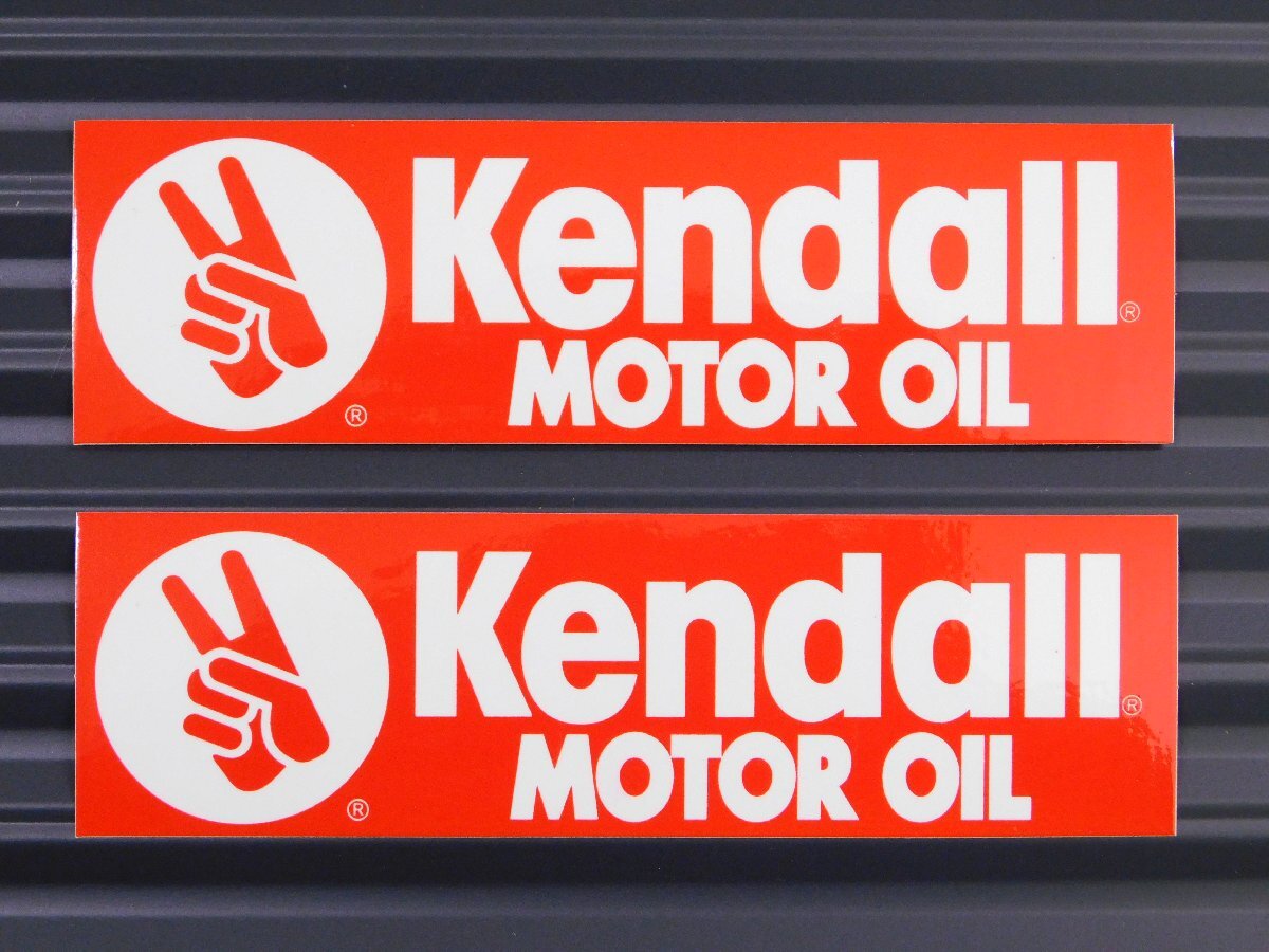 ◆送料\110◆【Kendall MOTOR OIL・ケンドル】※《レーシングステッカー/2枚セット》 (品番ms145) アメリカン雑貨 ガレージ拍卖