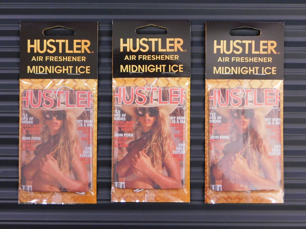 ◆送料\185◆【HUSTLER・ハスラー】※《エアーフレッシュナー3枚・MIDNIGHT ICE》 セクシー美女 カバーガール 1994-06拍卖