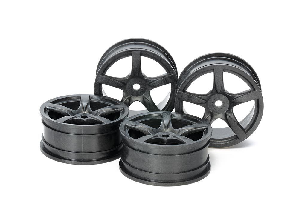 送料220円 タミヤ OP.1739 5本スポークホイール4本(24mm幅・オフセット0)(強化タイプ) #54739拍卖