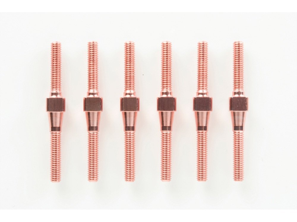 送料220円 タミヤ OG.8 2.6×29mmアルミターンバックルシャフト(ピンク・6本) #40508拍卖