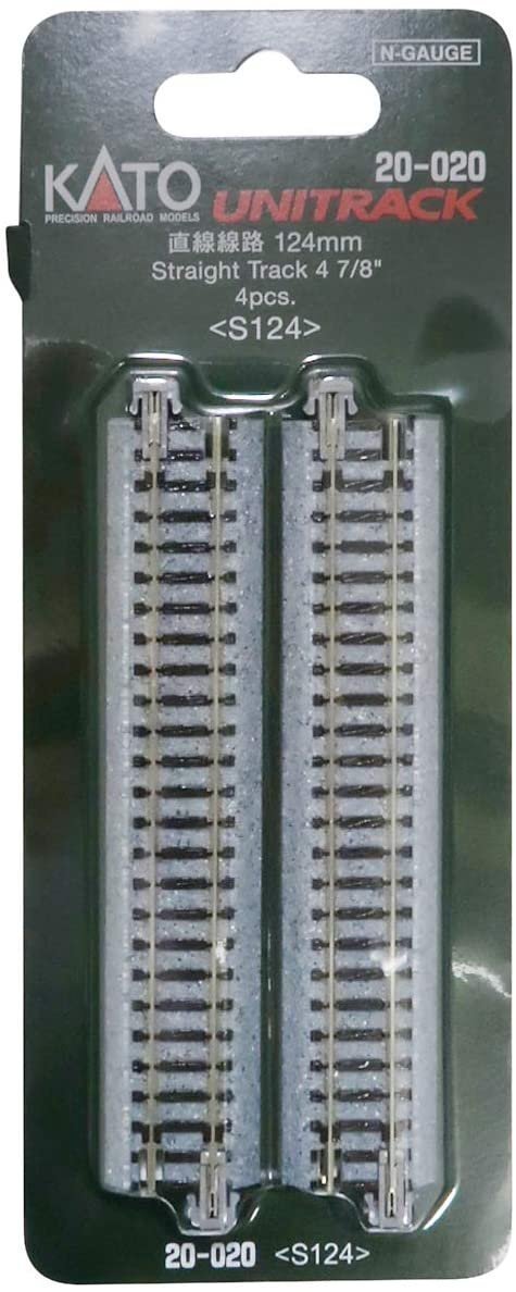 送料無料 KATO 直線線路 124mm 4本入 #20-020拍卖