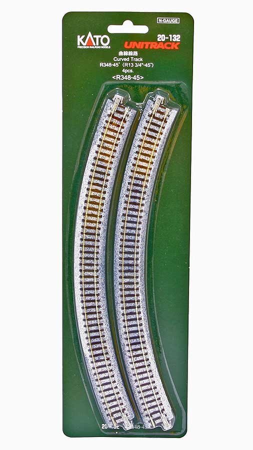 KATO Nゲージ 曲線線路 R348-45° 4本入 #20-132拍卖
