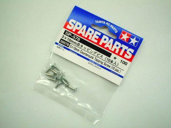 送料220円 タミヤ SP.578 3×10mm皿タッピングビス(10本入) #50578拍卖