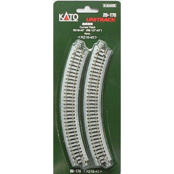 送料無料 KATO 曲線線路 R216-45° 4本入 #20-170拍卖
