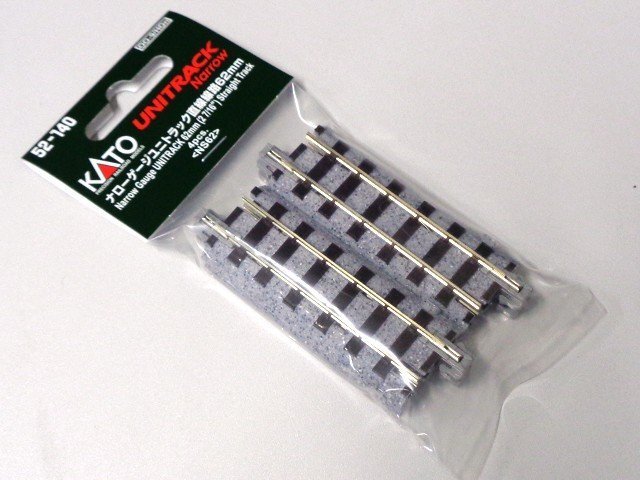 送料無料 KATO ナローゲージユニトラック 直線線路62mm(4本入) #52-140拍卖