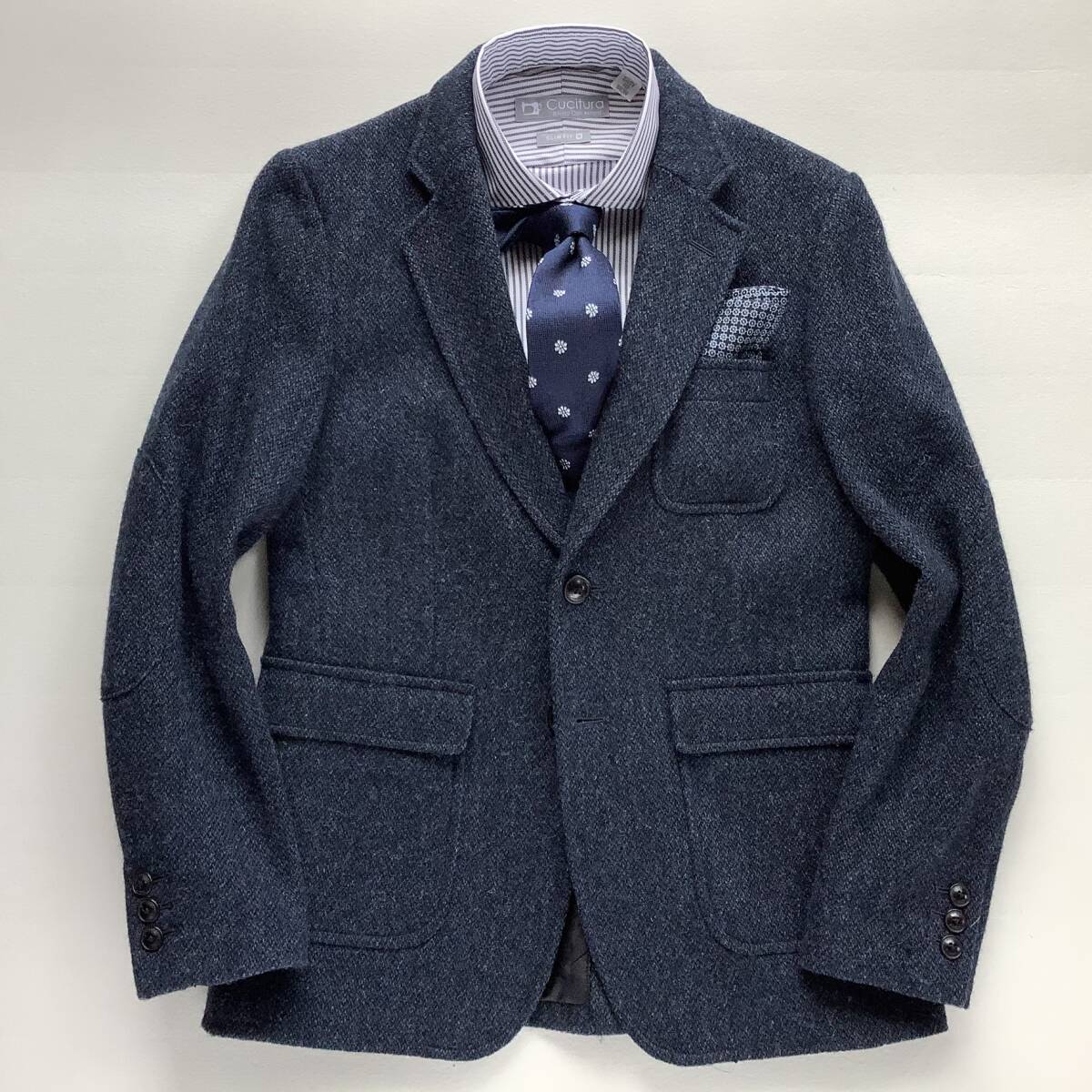 上品な秋冬感★ジャーナルスタンダード S ネイビー テーラードジャケット SS75拍卖