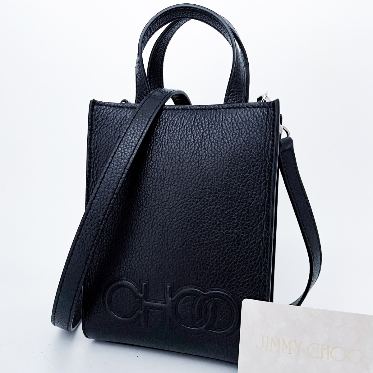 1円■新品同様■幻の逸品■最上級品■現行■JIMMY CHOO ジミーチュウ 2way ミニ型 ショルダーバッグ ハンド ビジネス メンズ レディース拍卖