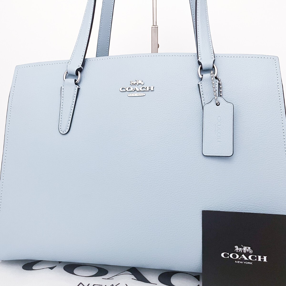 1円■完全未使用保管品■最高級ライン■型崩れ無し■入手困難色■COACH コーチ トートバッグ ビジネス A4 メンズ レディース レザー ブルー拍卖