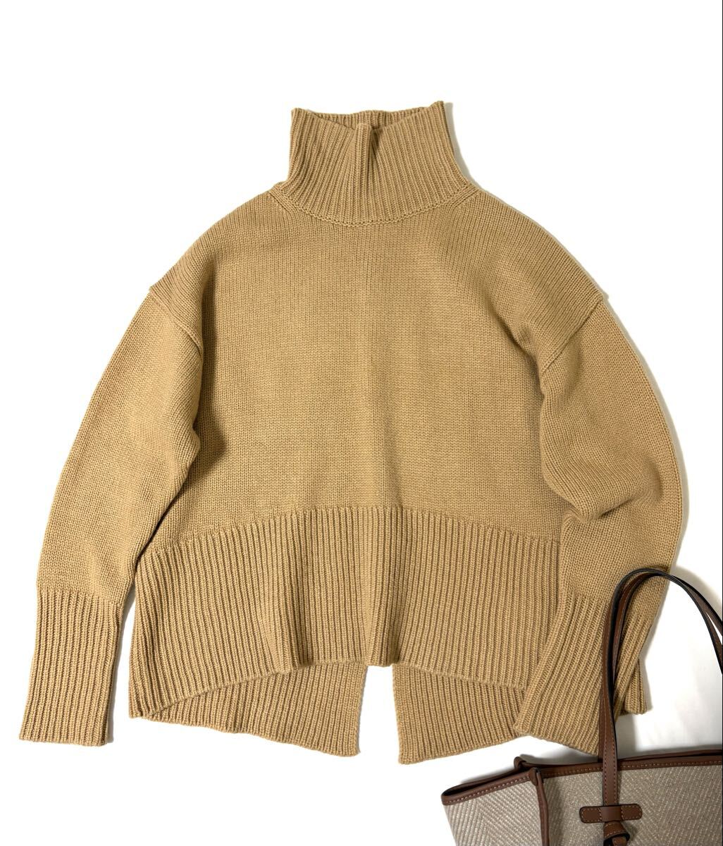 アダムエロペ ADAM ET ROPE ウール タートル バックスリット ニット拍卖