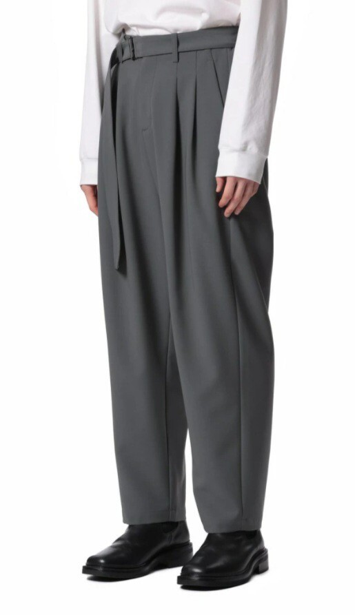 ATTACHMENT アタッチメント ワイド スラックス パンツ グレー 3拍卖