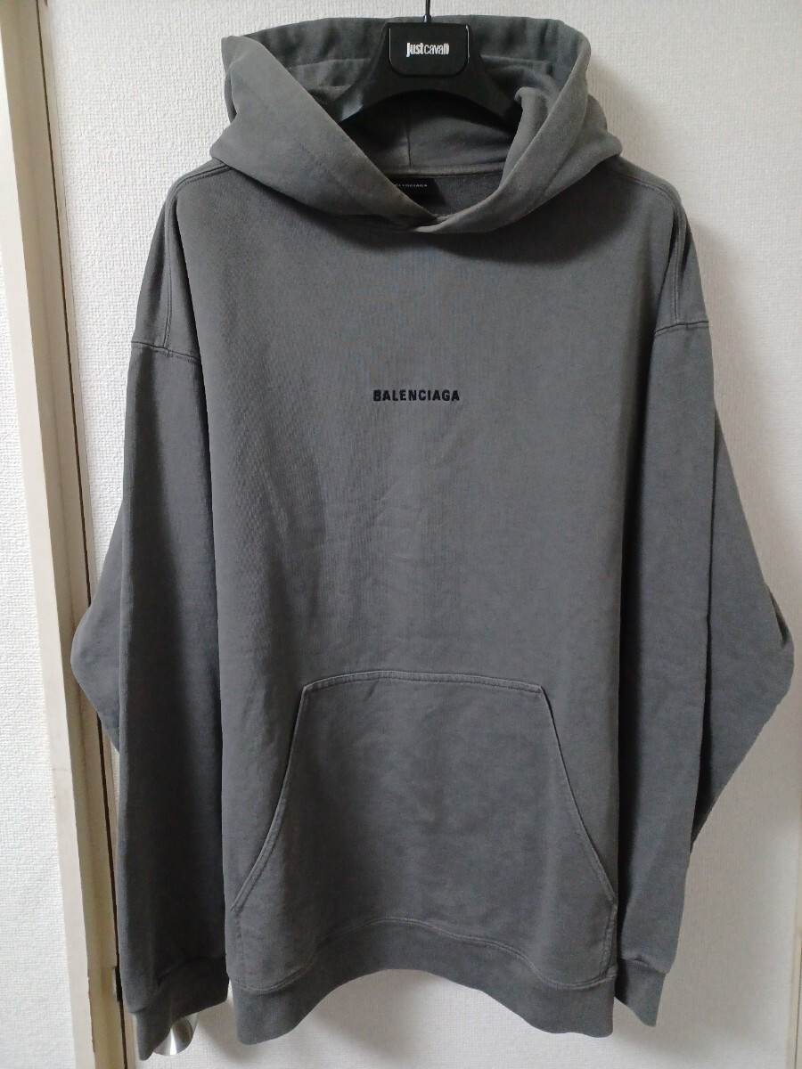 BALENCIAGA バレンシアガ ロゴ刺繍 パーカー L拍卖