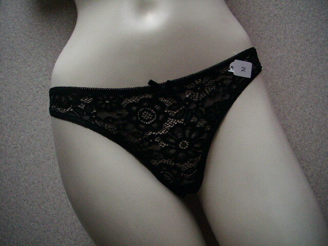 【総レース セクシーTバック】◆ブラック◆u748-16◆M◆拍卖