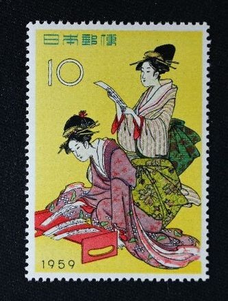 ☆コレクターの出品 切手趣味週間 『浮世源氏八景』10円 NH美品 J-42拍卖