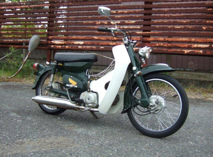 スーパーカブ50 カスタム キャブ車 ボアップ? ローダウン バーハン ダブルシート仕様 モナカマフラー ビンテージ 埼玉より出品拍卖