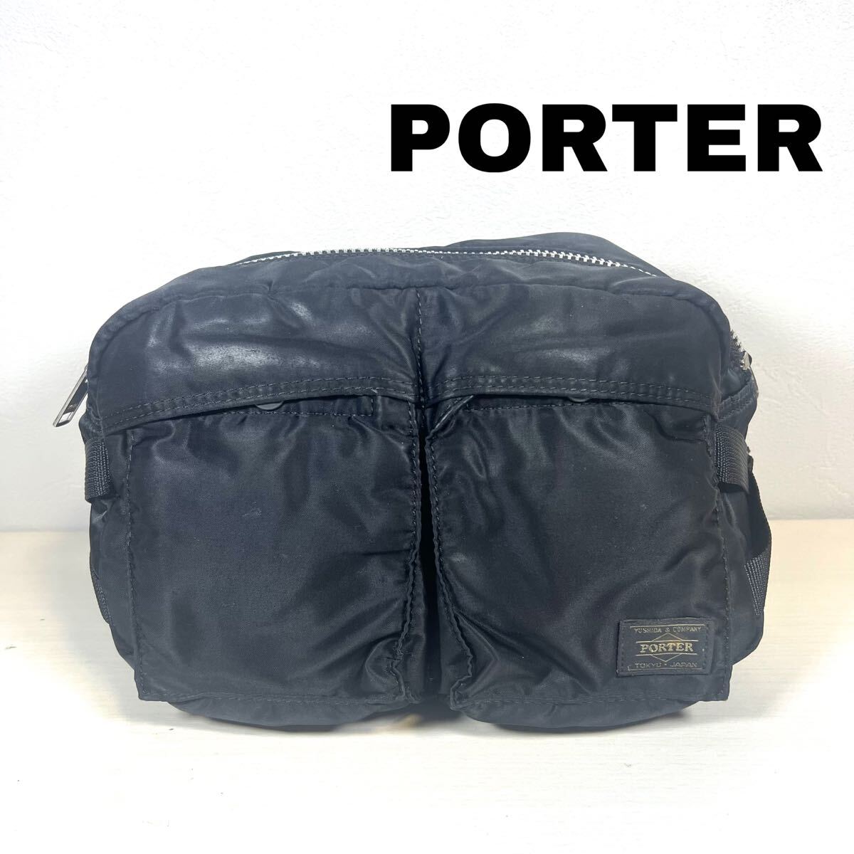 【美品】PORTER ポーター タンカー ボディバッグ 黒拍卖