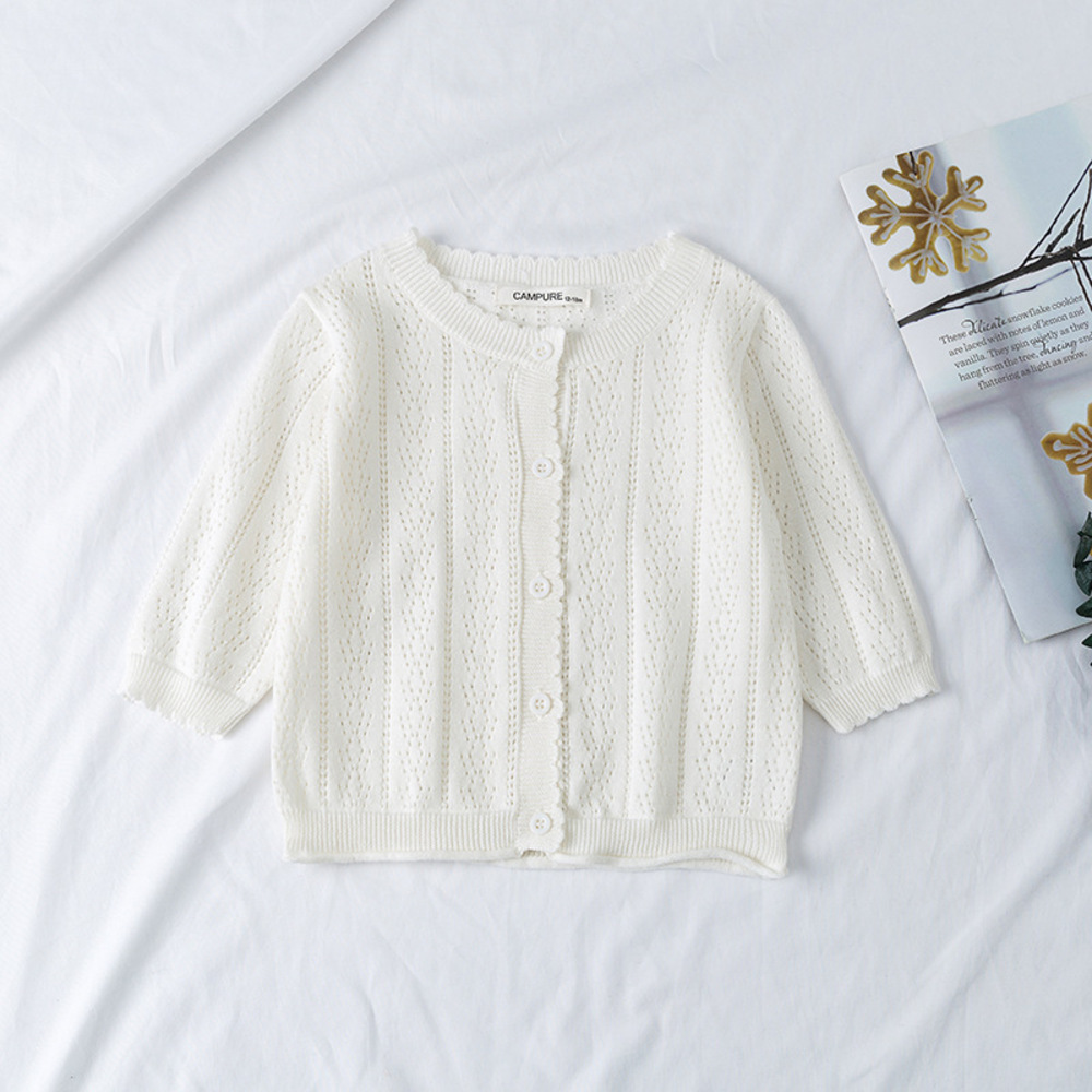 ☆ ホワイト ☆ 90cm ☆ カーディガン ベビー ykcp20022 ベビー カーディガン ボレロ ニットカーディガン 上着 ベビー服 羽織り拍卖