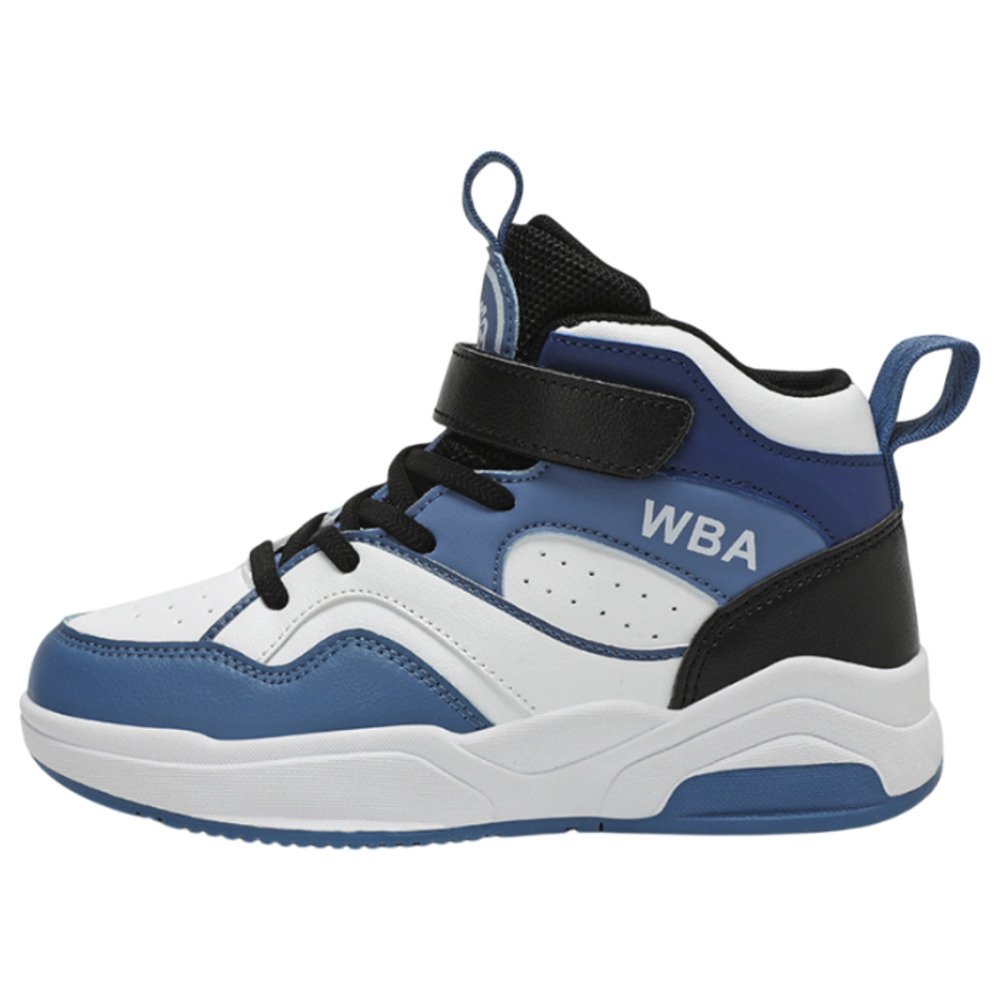 ☆ ブルー×ブラック ☆ 34(22cm) ☆ スニーカー キッズ バッシュ ジュニア バスケットシューズ スニーカー バッシュ キッズ ハイカット拍卖