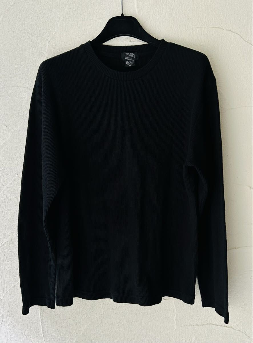 TOC YOC トクトク メンズ Tシャツ トップス 長袖 ブラック 黒無地 Mサイズ 未使用品拍卖