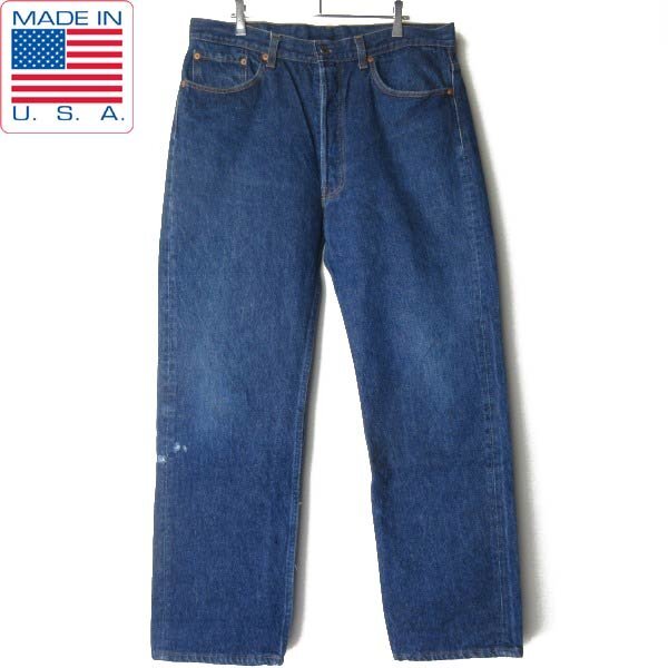 1991年製 USA製 リーバイス 501 ジーンズ 濃い色 W38 L33(実寸W36 L30) 90s デニム アメリカ製 ビンテージ D152-21-0042ZV拍卖