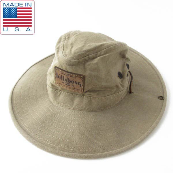 USA製 billAbong ビラボン ウエスタンハット L カーキ系 サファリハット カウボーイハット アメリカ製 D150-41-0007ZV拍卖
