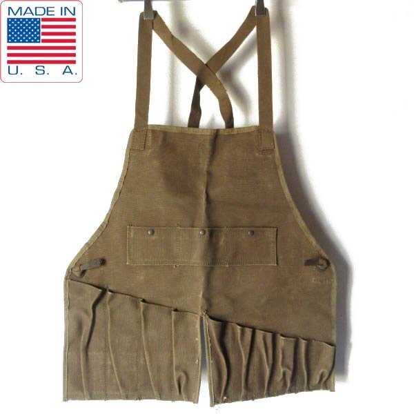 観賞用 40s USA製 US ARMY AIR FORCE キャンバス ワーク エプロン ドライロット ディスプレイ用 WW2 アメリカ製 ビンテージ D150-71-0007ZV拍卖
