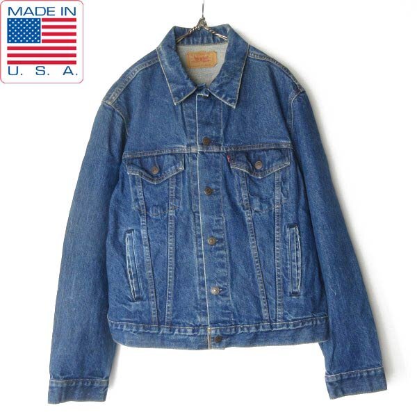 80s-90s USA製 リーバイス 70506 デニム ジャケット 46 濃いめ ビンテージ ジージャン 大きいサイズ アメリカ製 D152-17-0010ZTW拍卖