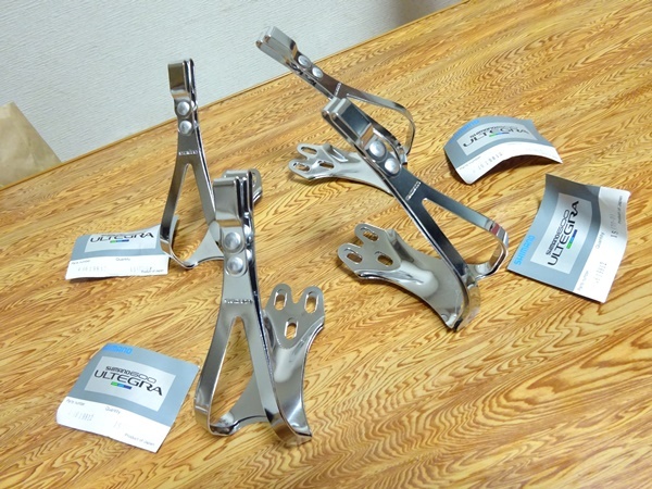 ▲ほぼ新品 シマノ 600 アルテグラ トゥークリップ4ペアセット Lサイズ ビンテージ▲980 拍卖